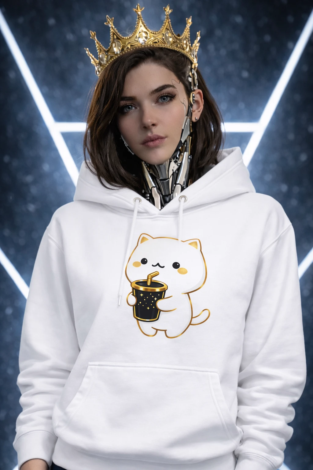 Hoodie Zelyor Statement White