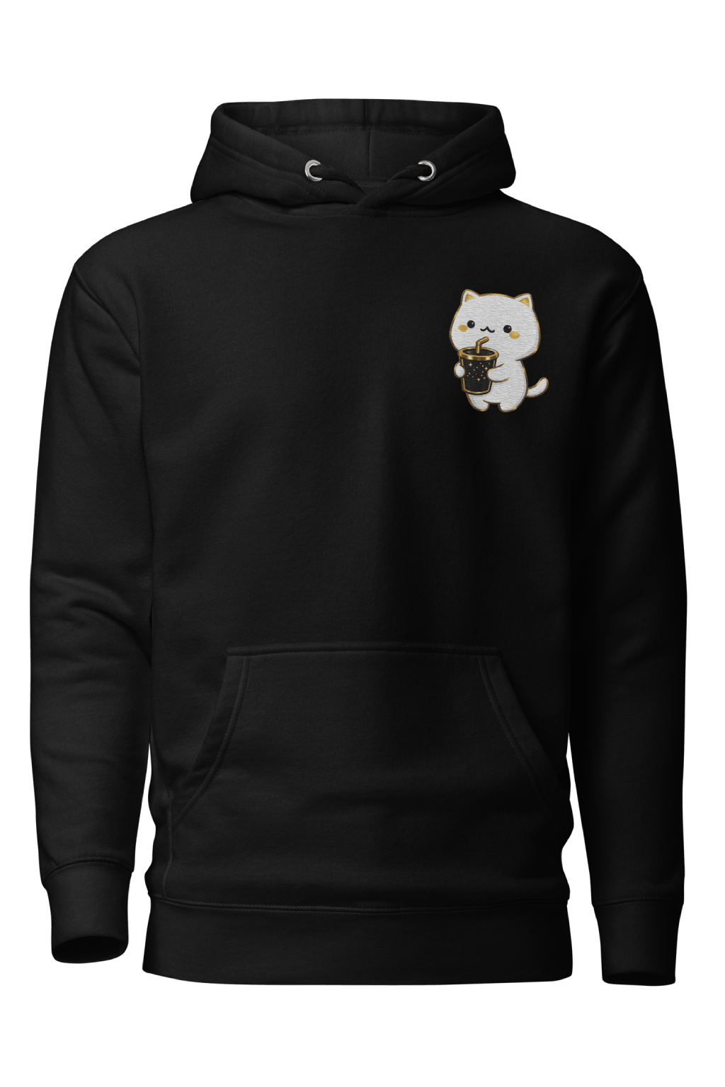 Black minimal ANYMO hoodie